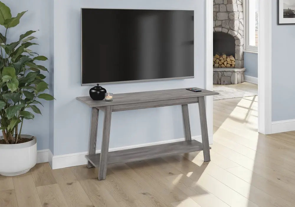 42" Gray Open Shelving TV Stand - NOBLE HOME INTERIORS