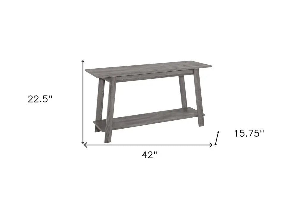 42" Gray Open Shelving TV Stand - NOBLE HOME INTERIORS