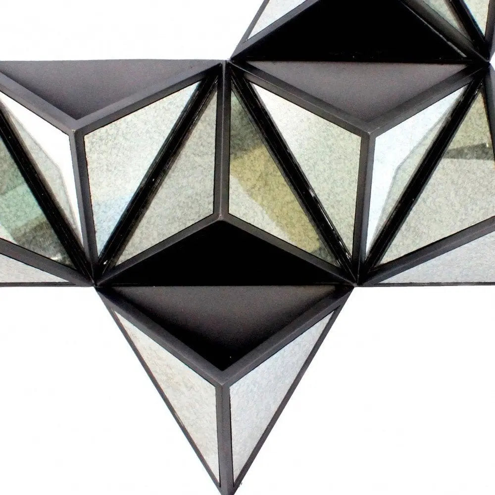 42" X 24" X 6" Black Diamante Wooden - Wall Decor - NOBLE HOME INTERIORS