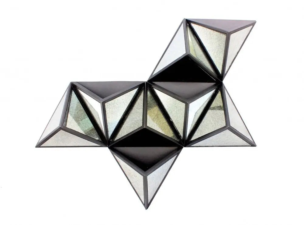 42" X 24" X 6" Black Diamante Wooden - Wall Decor - NOBLE HOME INTERIORS