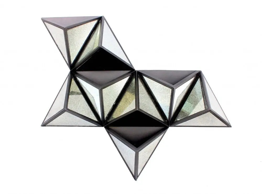 42" X 24" X 6" Black Diamante Wooden - Wall Decor - NOBLE HOME INTERIORS