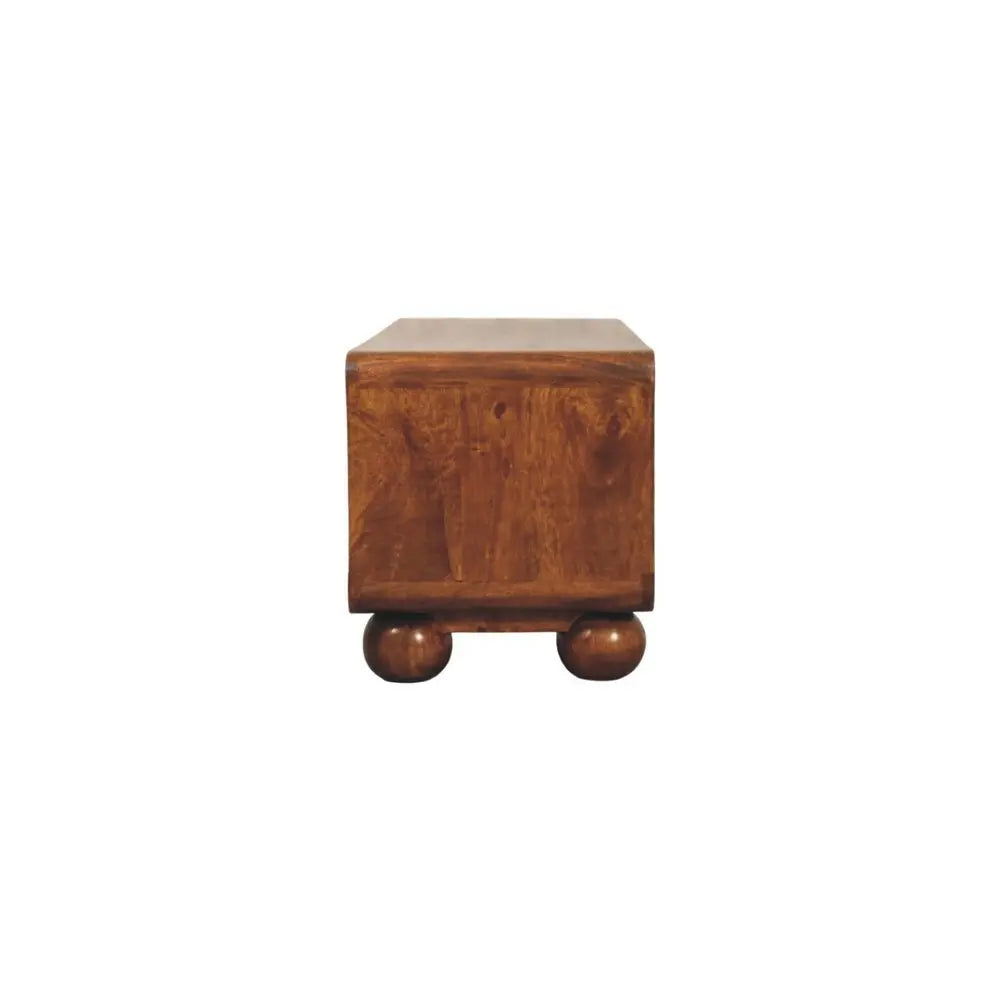 43" Brown Solid Wood Enclosed and Open Storage TV Stand - NOVA HOME FURNITURE