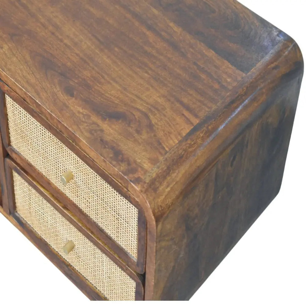 43" Brown Solid Wood Enclosed and Open Storage TV Stand - NOVA HOME FURNITURE