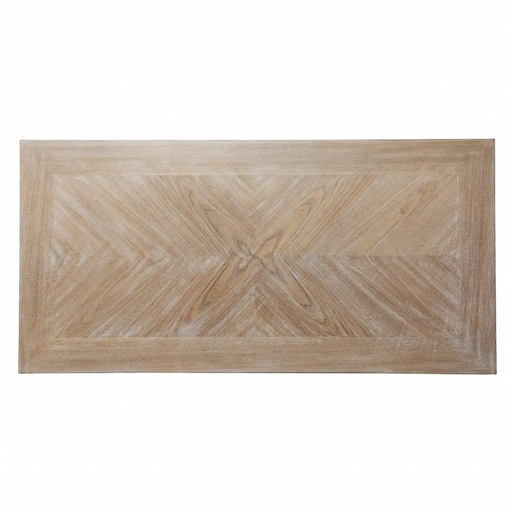 43" Natural And White Writing Desk With Three Drawers - NOBLE HOME INTERIORS