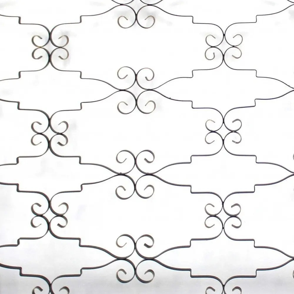 43" X 63" Black Metal Wall Decor - NOBLE HOME INTERIORS