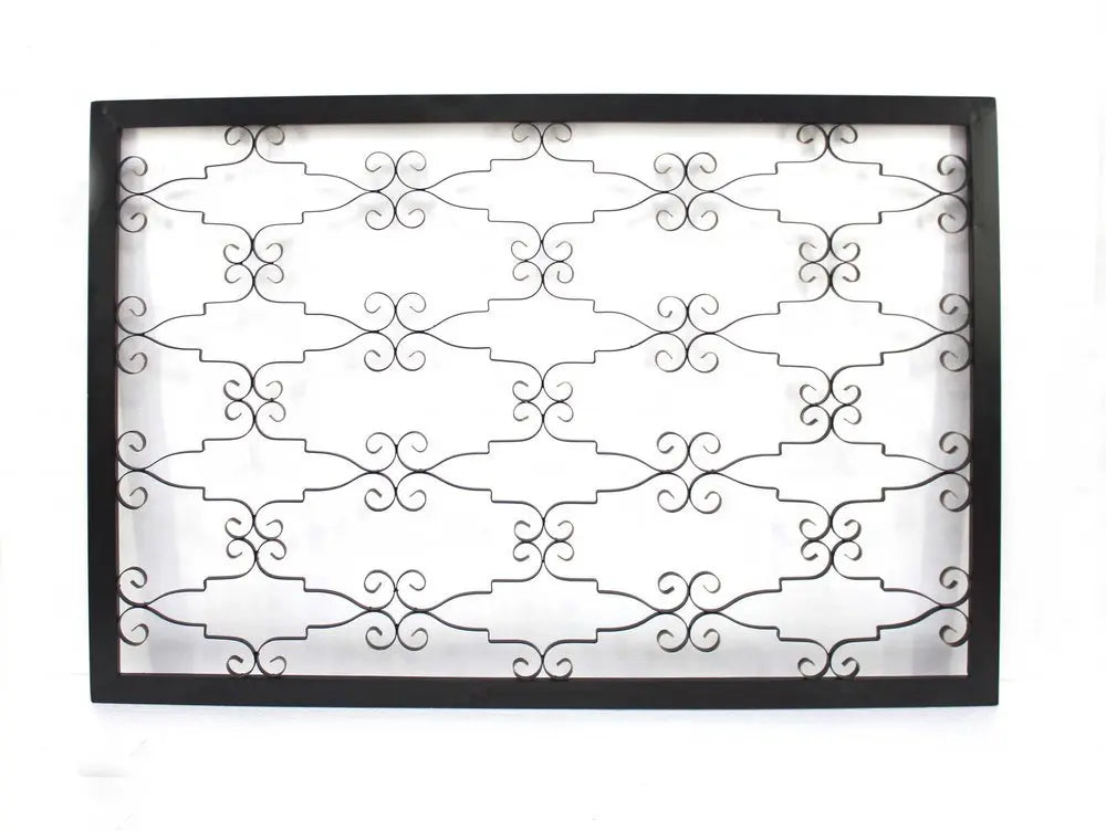 43" X 63" Black Metal Wall Decor - NOBLE HOME INTERIORS