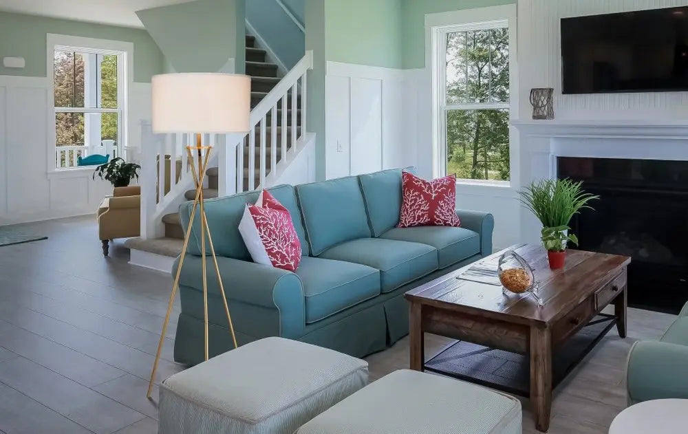 65" Gold And White Tripod Floor Lamp With White Fabric Drum Shade HomeRoots