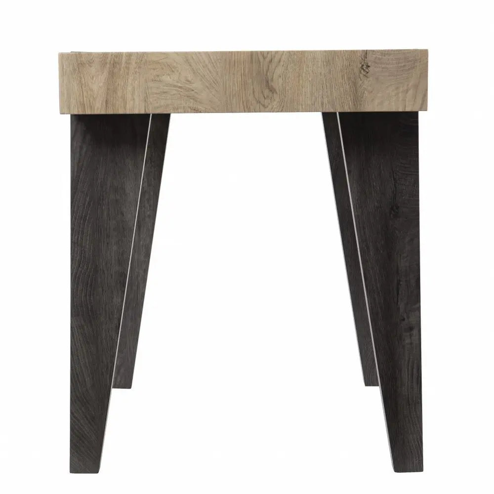 45" Natural and Dark Brown Writing Desk - NOBLE HOME INTERIORS