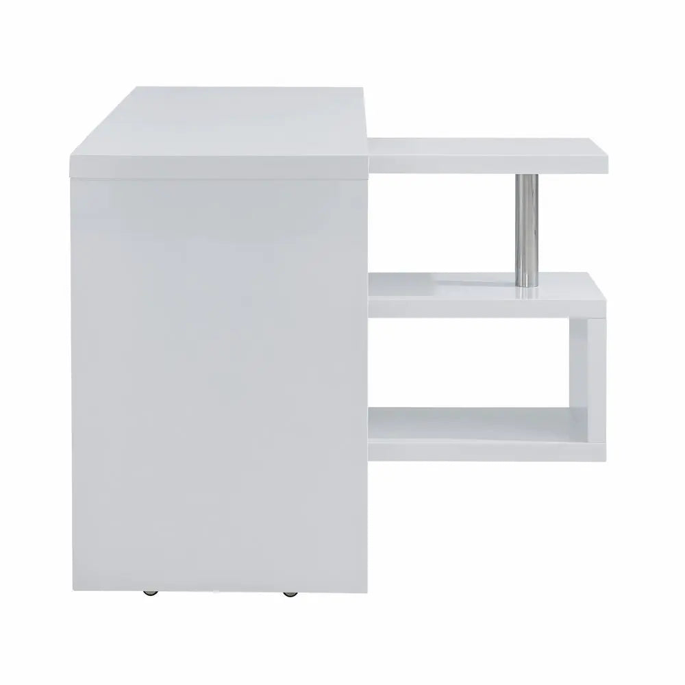45" White Corner Writing Desk - NOBLE HOME INTERIORS