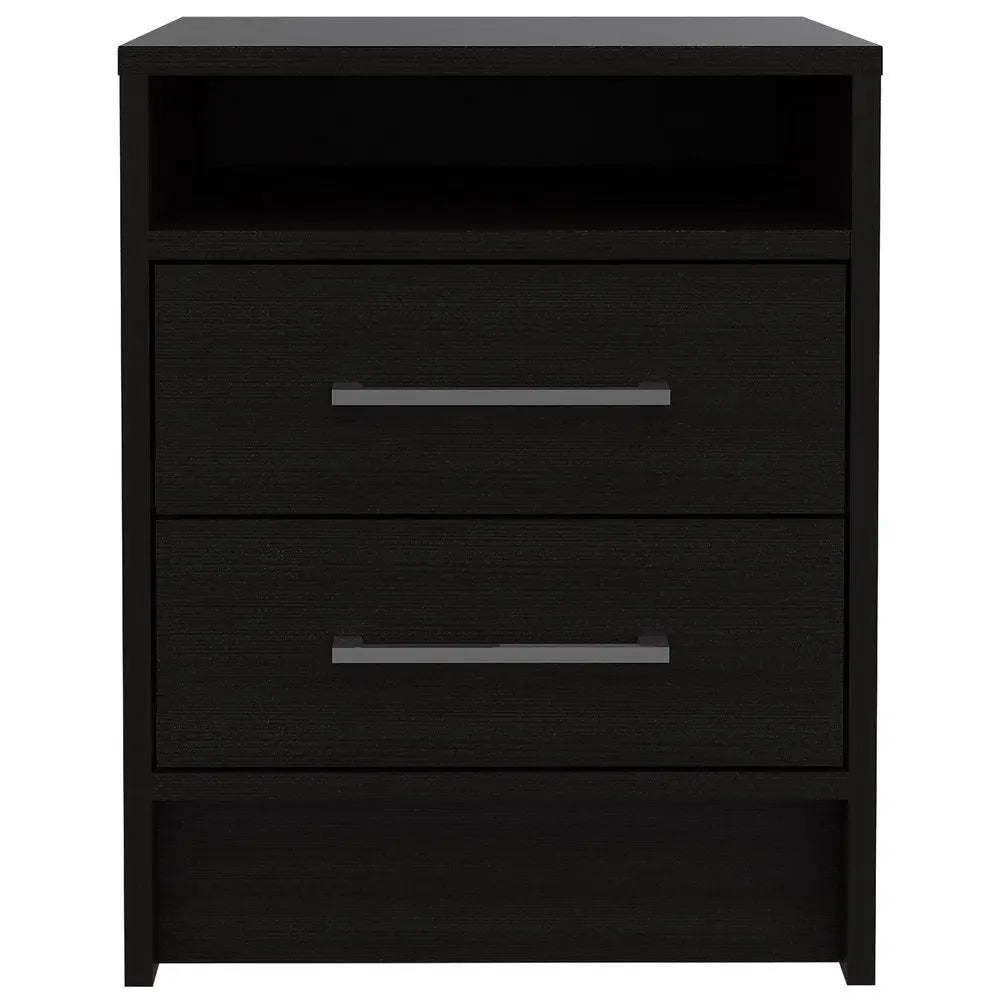 20" Wood Two Drawer Nightstand HomeRoots