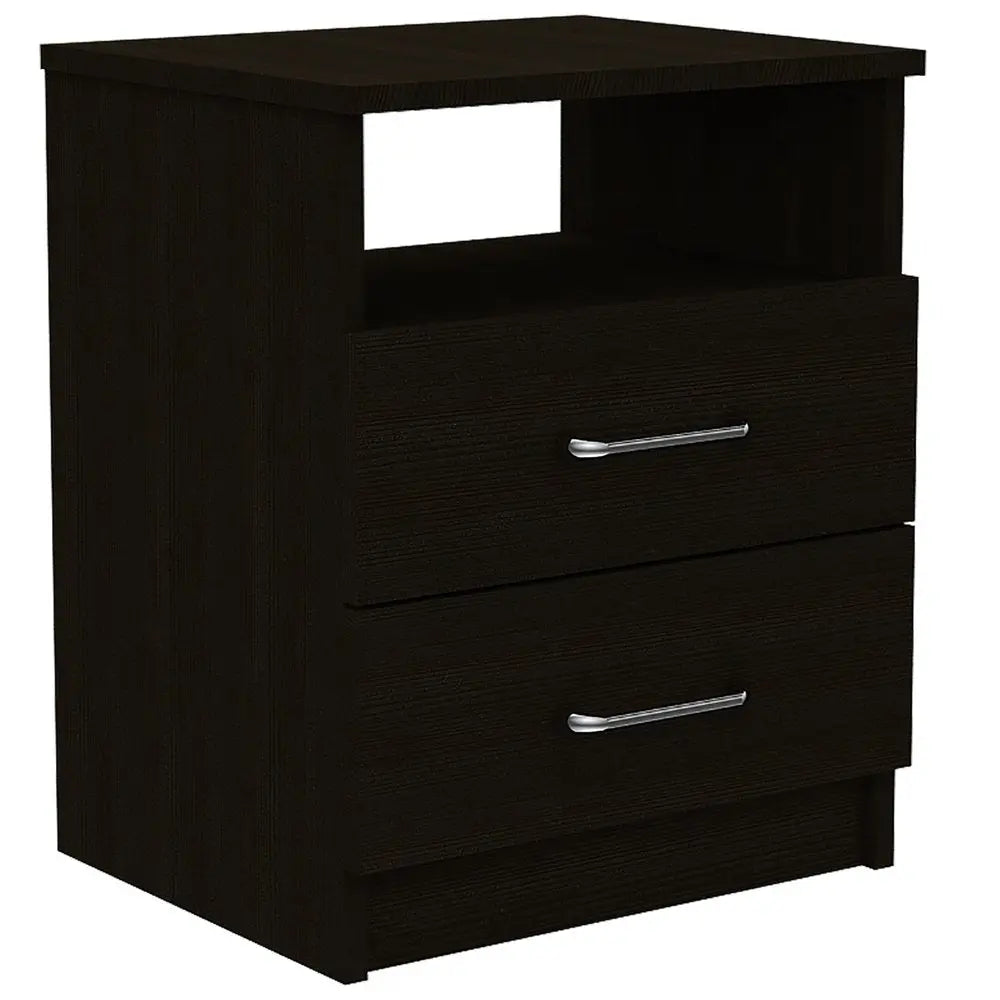 20" Wood Two Drawer Nightstand HomeRoots