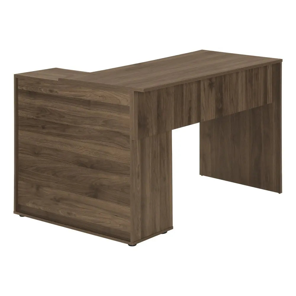 46" Brown Wood L Shape Computer Desk - NOBLE HOME INTERIORS