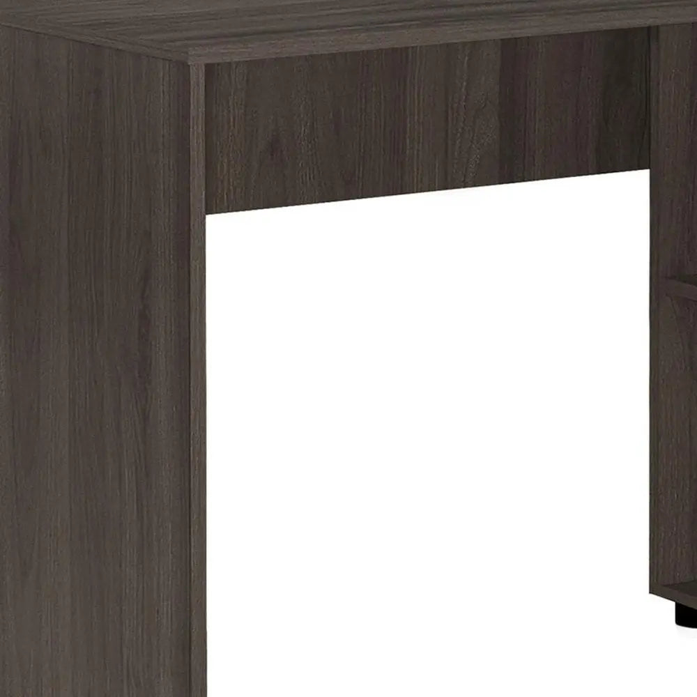 46" Brown Wood L Shape Computer Desk - NOBLE HOME INTERIORS