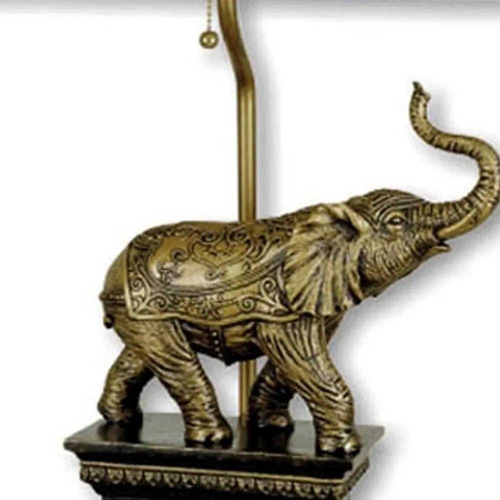 Antique Elephant Table Lamp HomeRoots