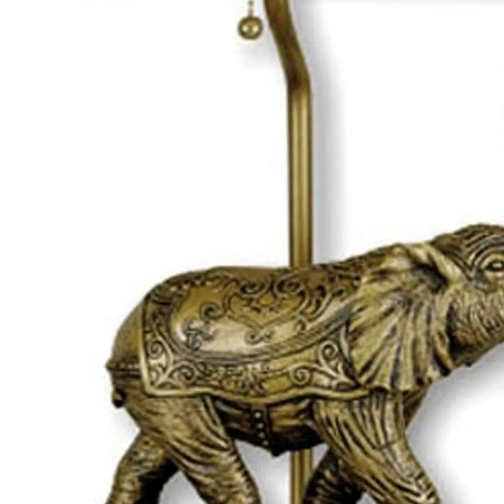 Antique Elephant Table Lamp HomeRoots