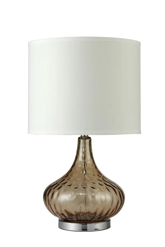 Brown Textured Glass Table Lamp HomeRoots