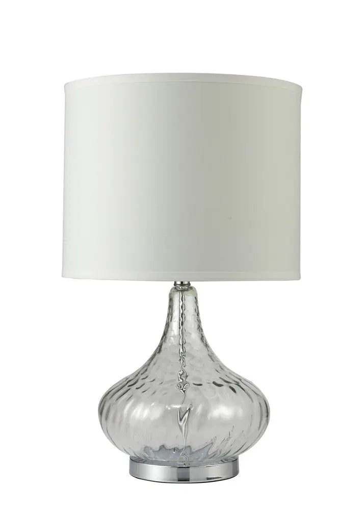 Clear Textured Glass Table Lamp HomeRoots