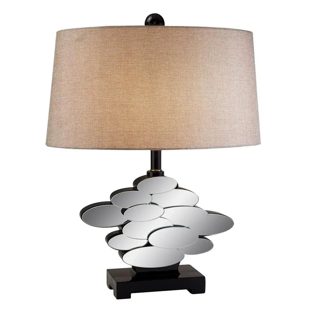 Beautiful Bronzed Table Lamp with Glass Accents HomeRoots