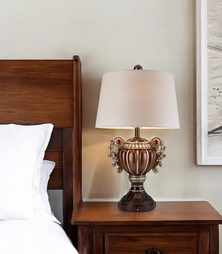 Tall Bronze Urn Shaped Table Lamp HomeRoots