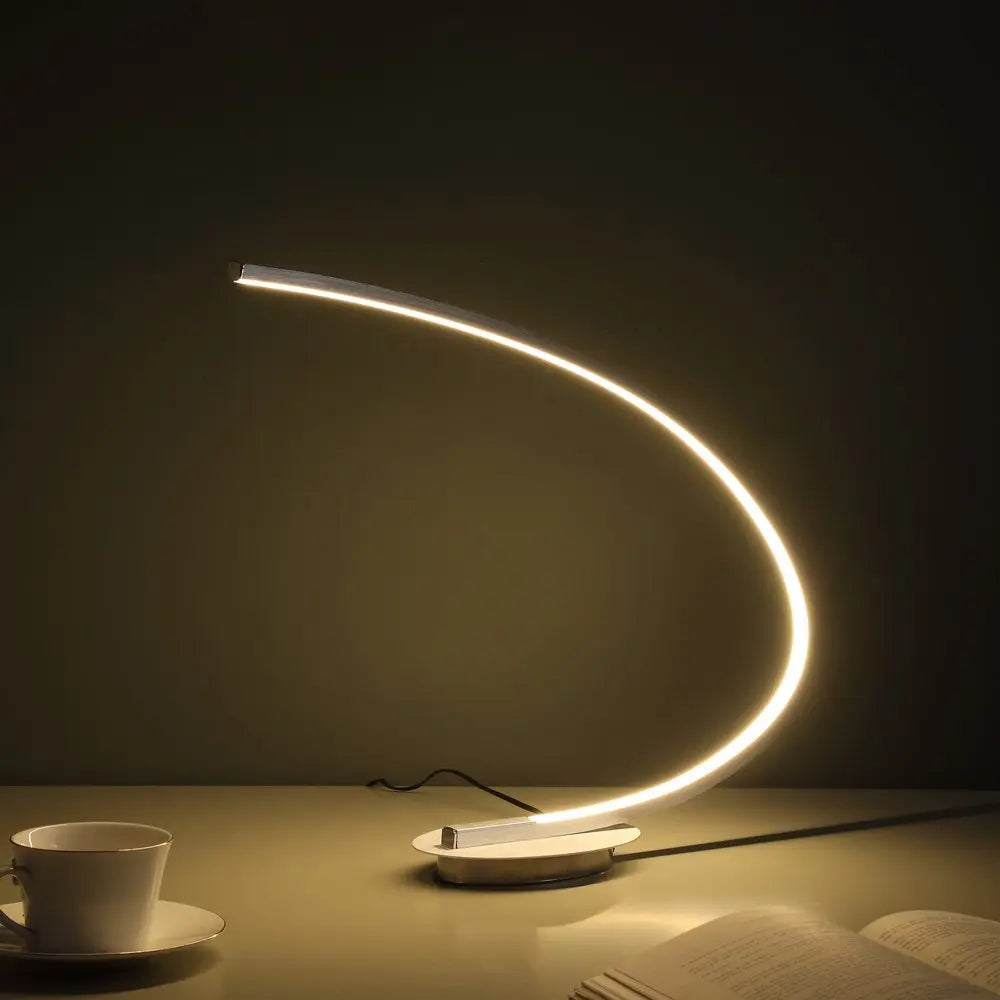 16" Silver Metal Desk Led Table Lamp HomeRoots