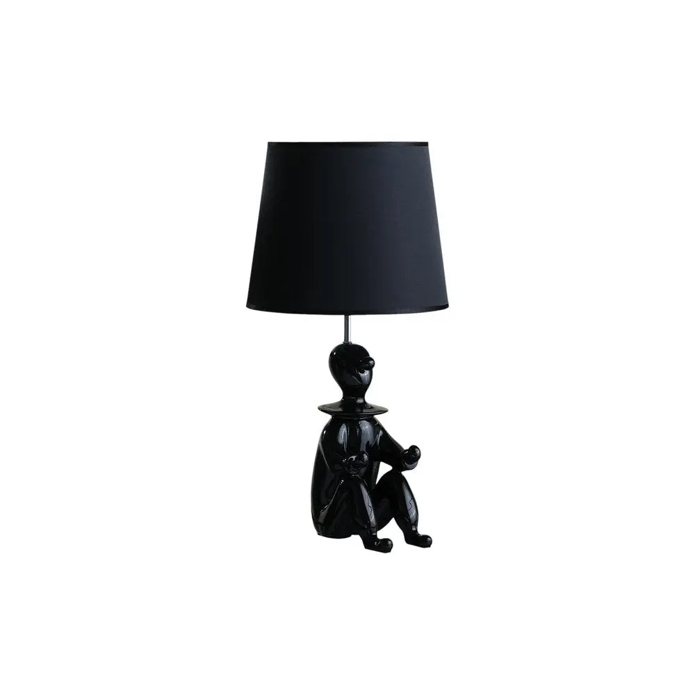 21” Black Sculptural Clown Phone Holder Desk Lamp HomeRoots