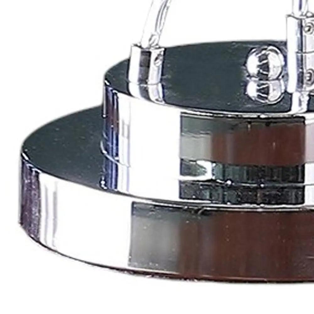 28" Clear Three Light Bedside Led Table Lamp HomeRoots