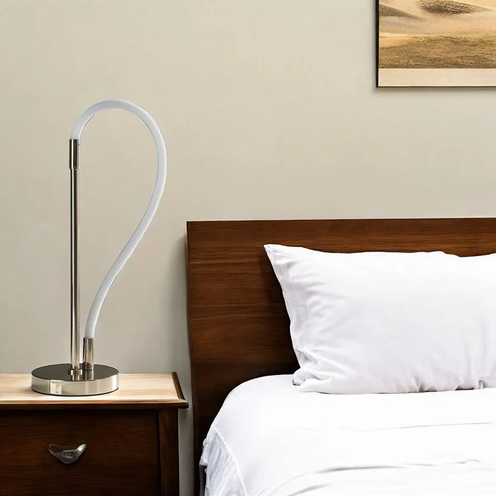 21" Gold Bedside Led Table Lamp HomeRoots