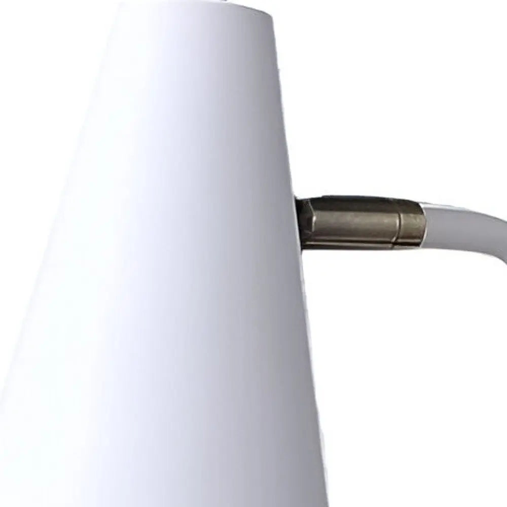 20" Compact White Student Metal Desk Lamp HomeRoots