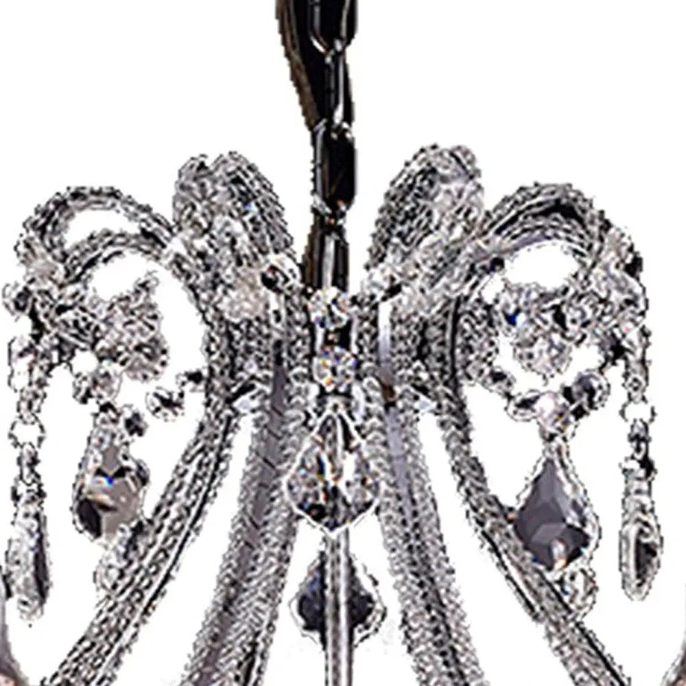 Candle Style Empire Eight Light Transparent Glass Led Ceiling Light HomeRoots