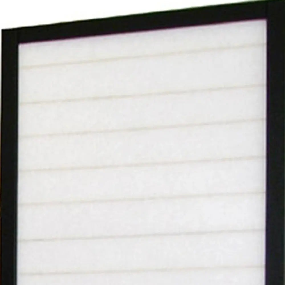 70" Black And White Heavy Duty Rice Paper Folding Three Panel Screen Room Divider