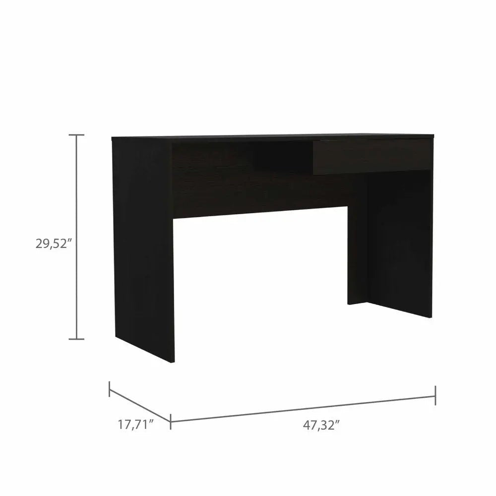 47" Black Computer Desk HomeRoots