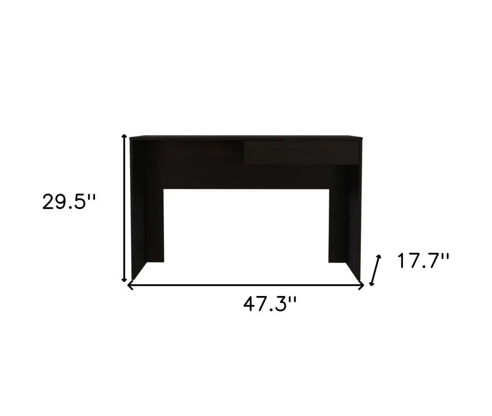 47" Black Computer Desk HomeRoots