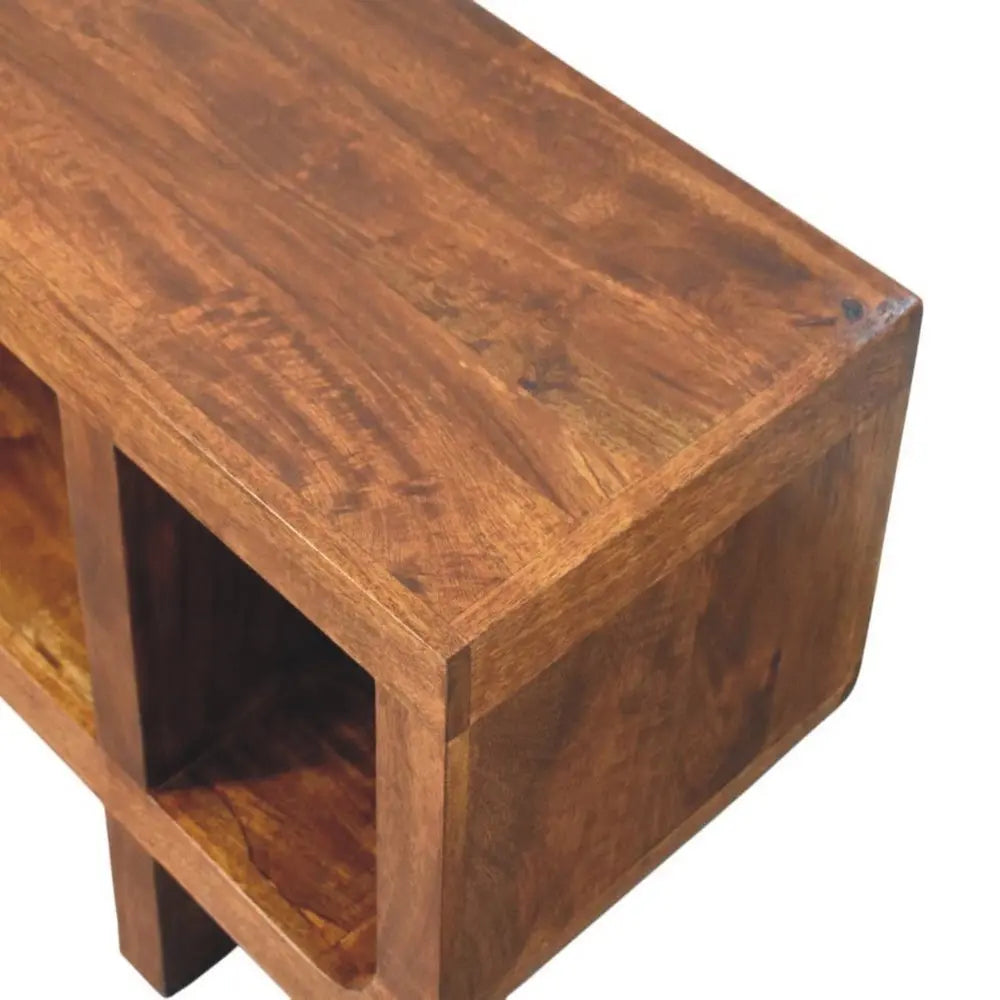 47" Brown Solid Wood Enclosed and Open Storage TV Stand - NOVA HOME FURNITURE