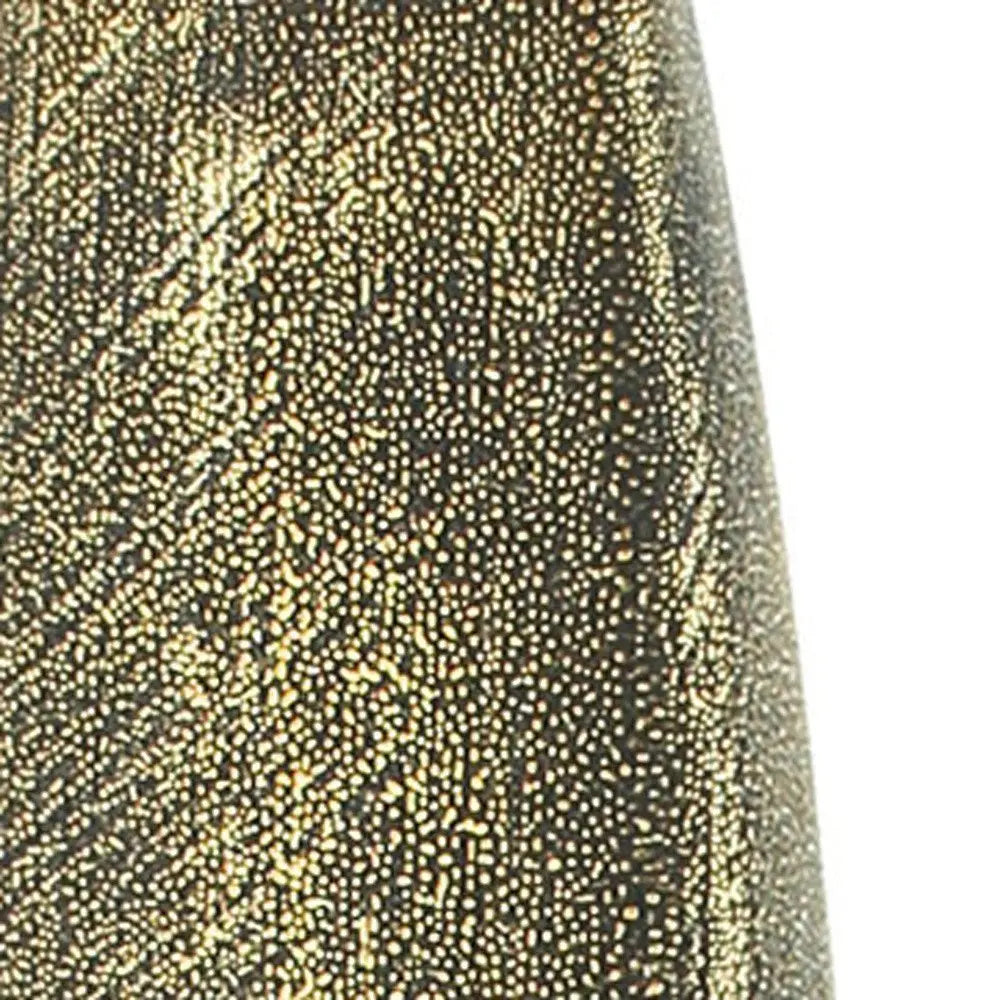 47" Gold Tapered Ceramic Floor Vase - NOBLE HOME INTERIORS