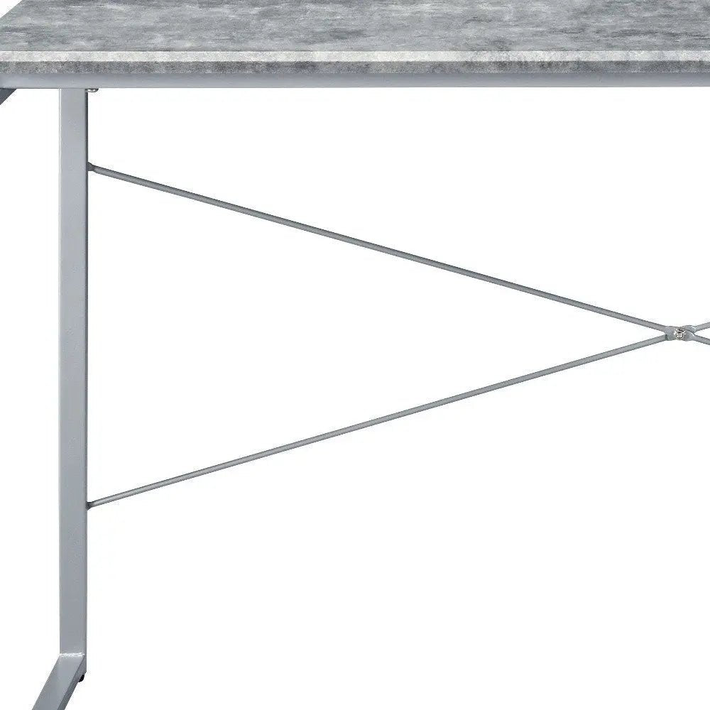 47" Gray and Black Writing Desk - NOBLE HOME INTERIORS