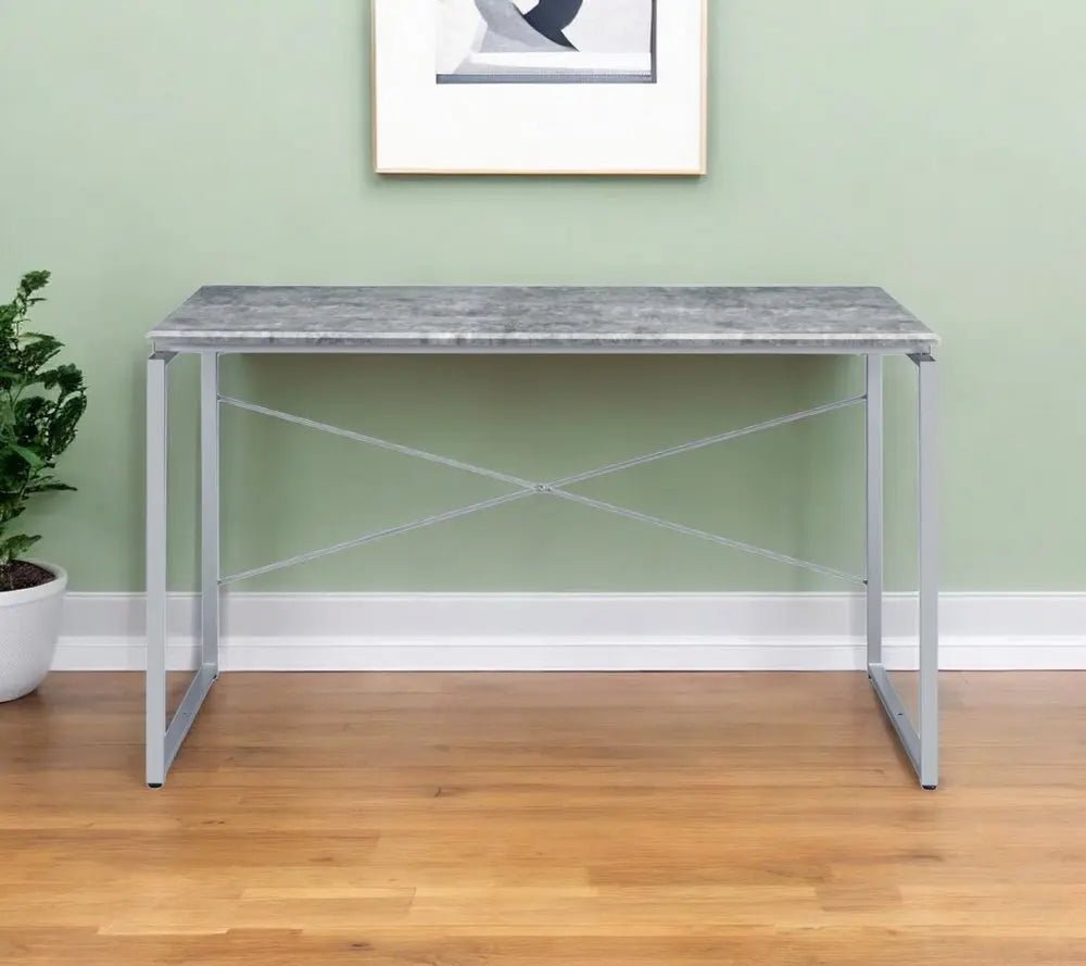 47" Gray and Black Writing Desk - NOBLE HOME INTERIORS