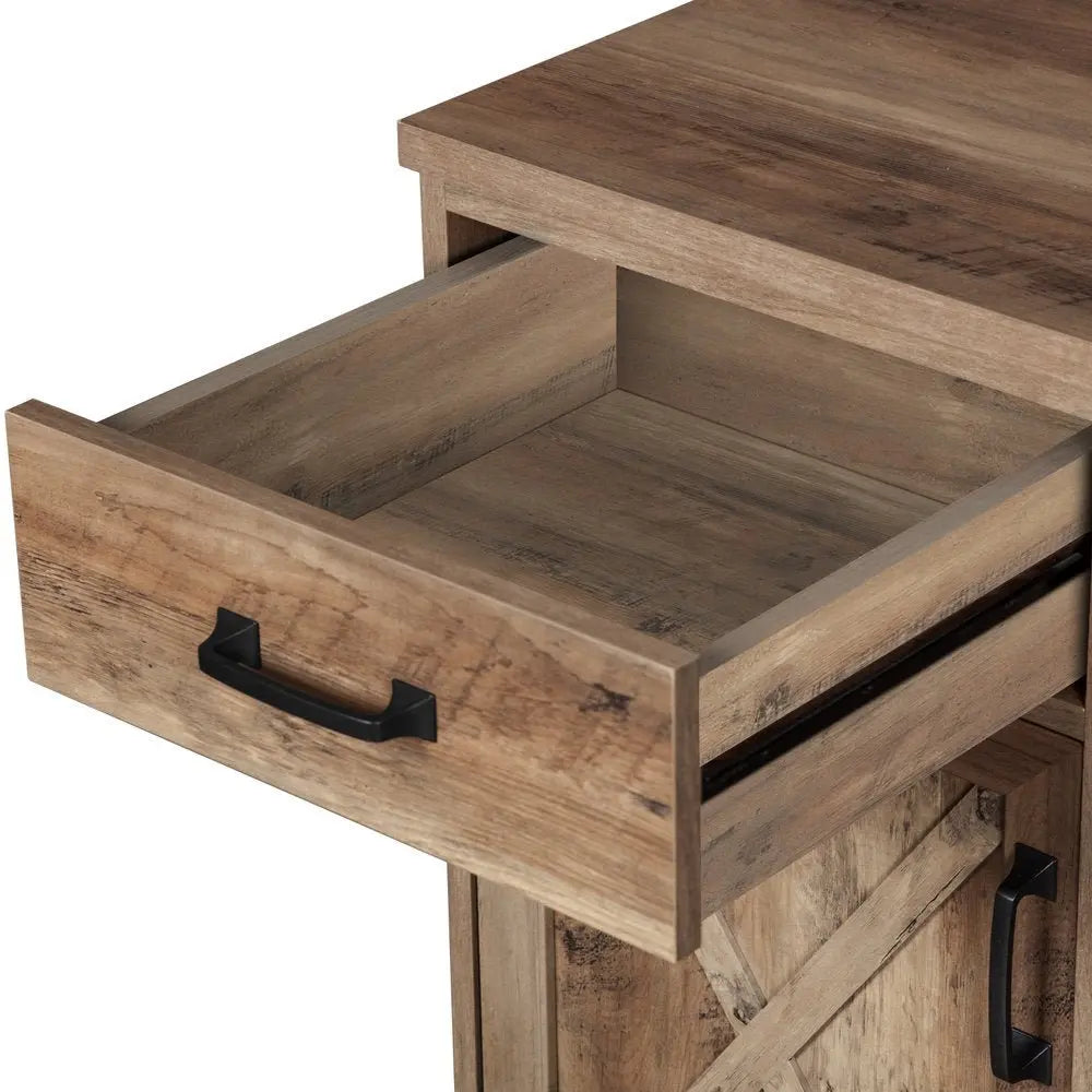 47" Oak Wood Wall Mounted Trestle Writing Desk - NOBLE HOME INTERIORS