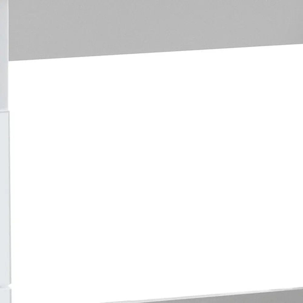 47" White Wood Writing Desk With Two Drawers HomeRoots