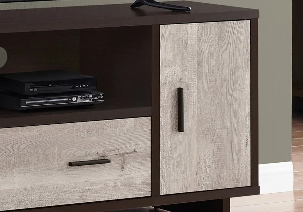 47" Wood Brown Cabinet Enclosed Storage TV Stand - NOVA HOME FURNITURE