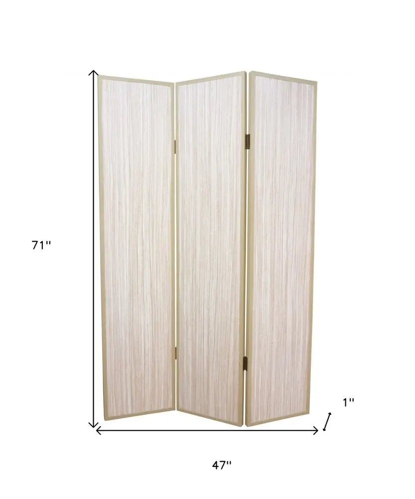 47 X 71 Beige Wood Screen - NOBLE HOME INTERIORS