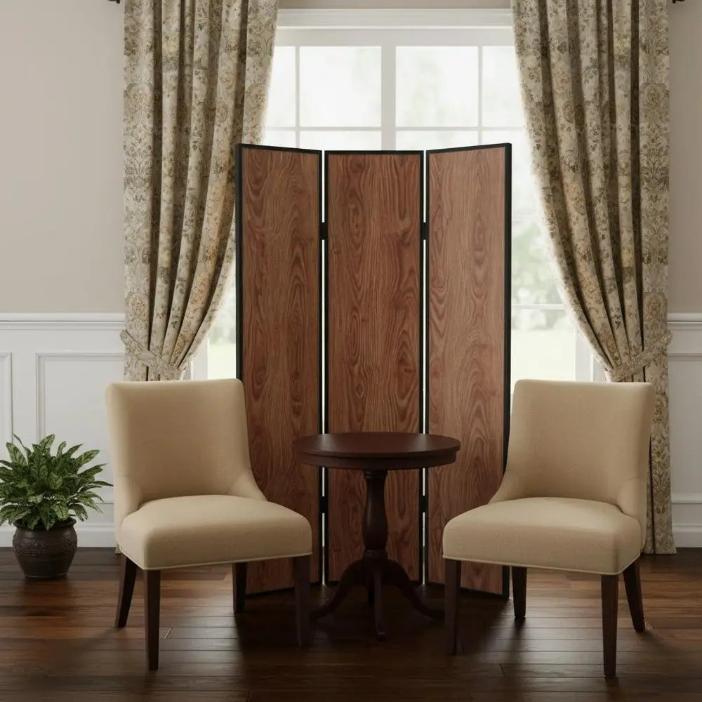 47 X 71 Brown Wood Screen - NOBLE HOME INTERIORS