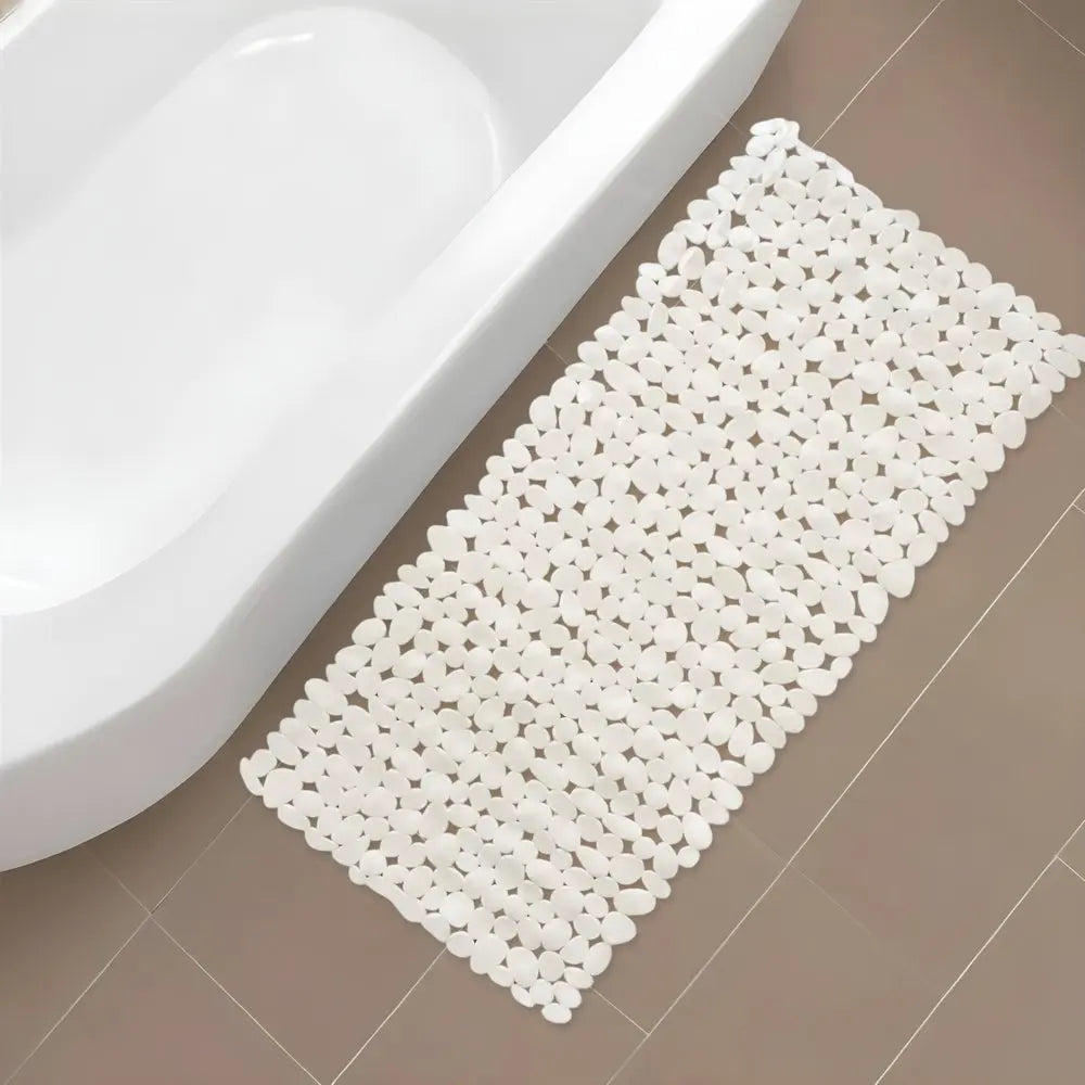 35" White Spa Pebbles Non Slip Bathtub Mat HomeRoots