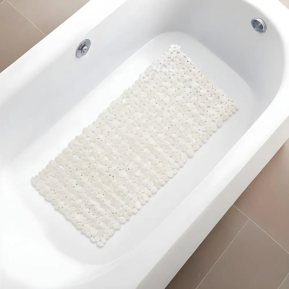 35" White Spa Pebbles Non Slip Bathtub Mat HomeRoots