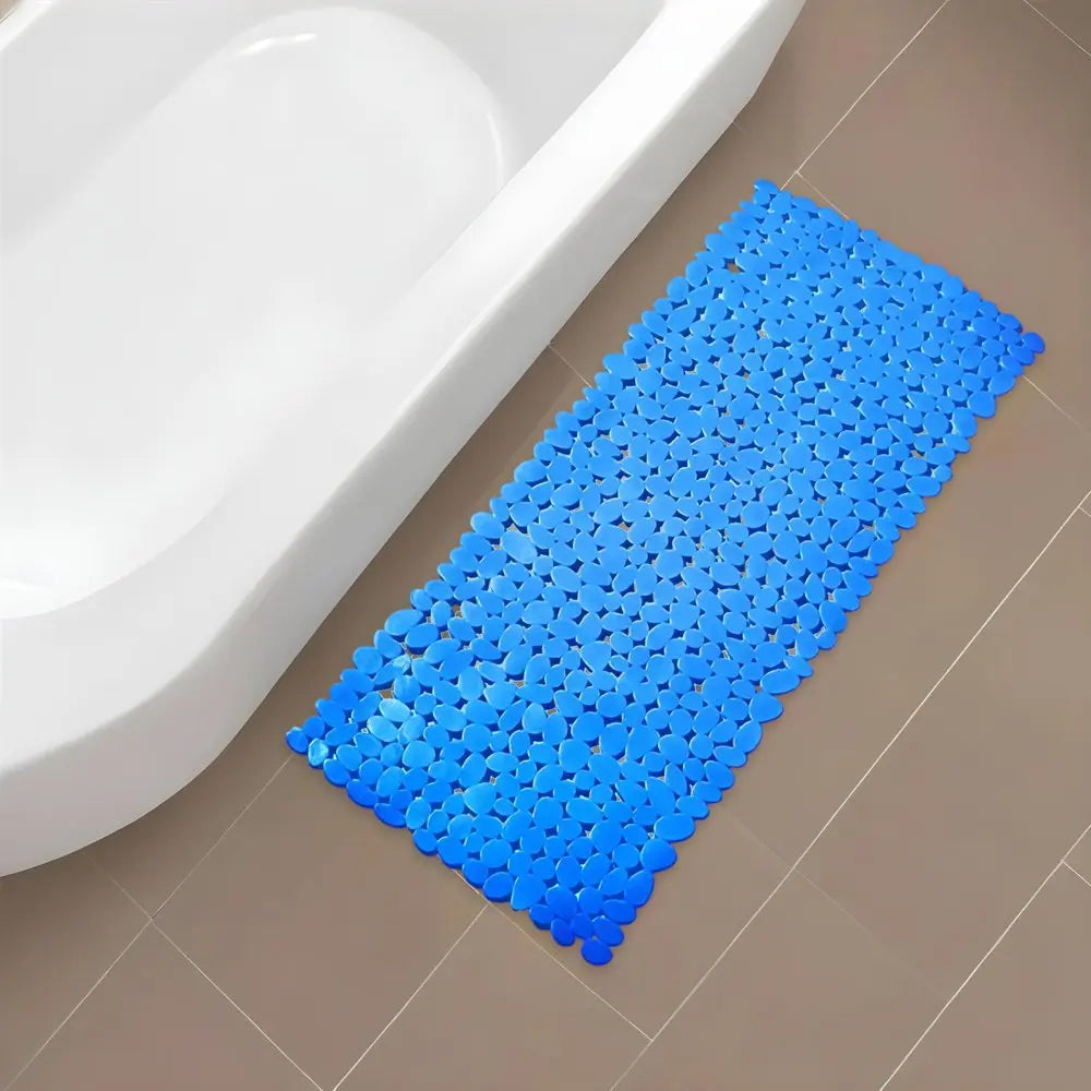 35" Blue Spa Pebbles Non Slip Bathtub Mat HomeRoots