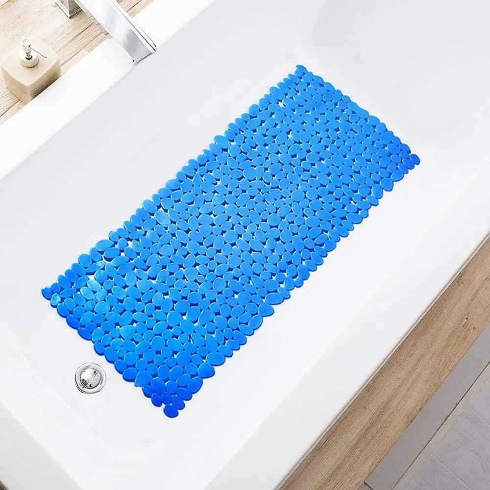 35" Blue Spa Pebbles Non Slip Bathtub Mat HomeRoots