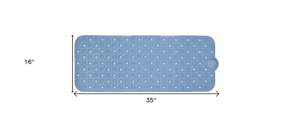 40" Blue Bubbles Non Slip Bathtub Mat HomeRoots