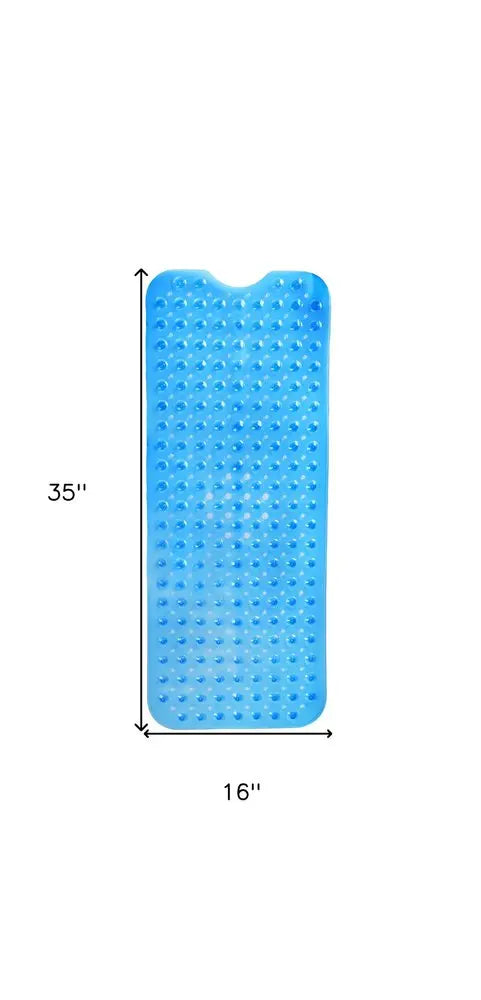 40" Translucent Blue Bubbles Non Slip Bathtub Mat HomeRoots