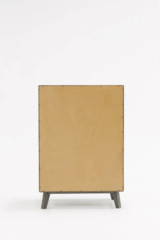 30" Grey Wash Solid Wood Five Drawer Chest HomeRoots