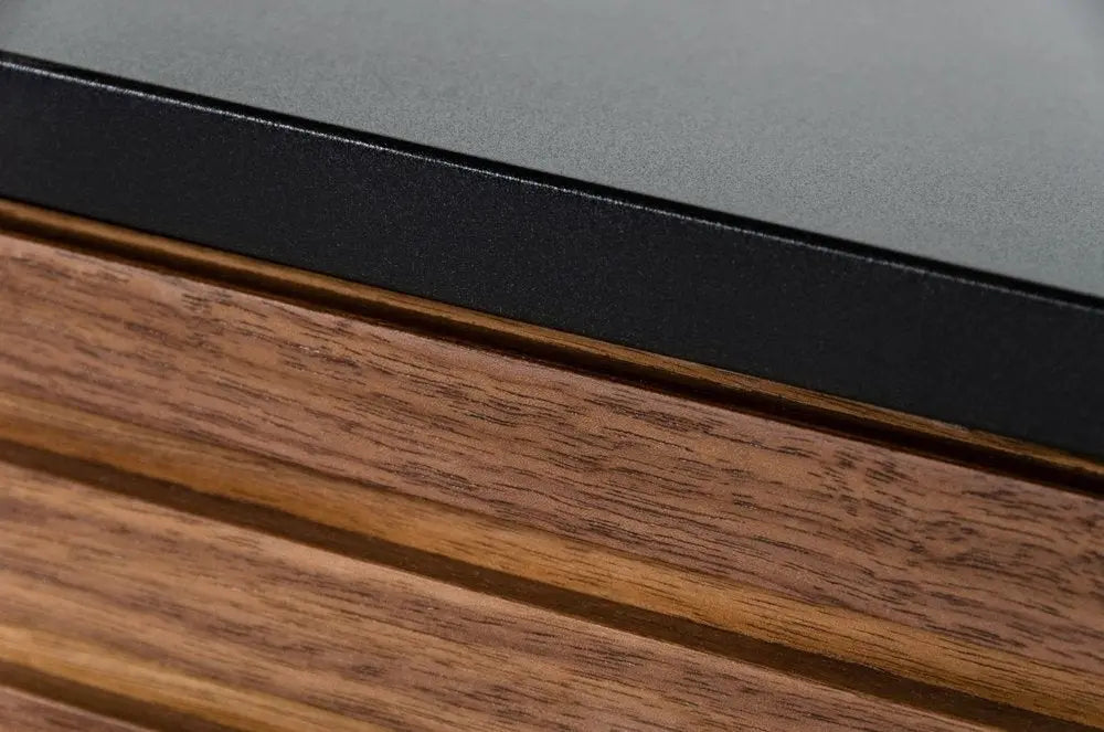 63" Walnut And Gray Wood Open And Enclosed Storage TV Stand HomeRoots