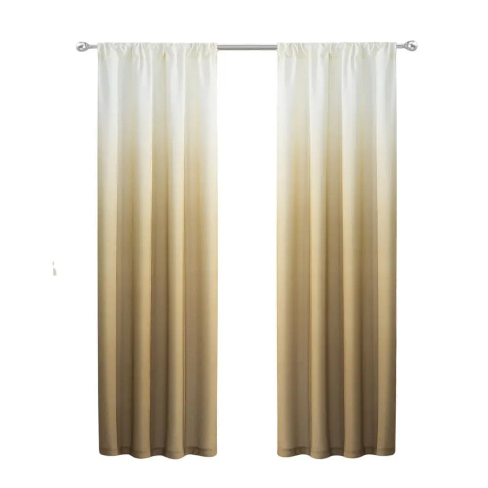 Set of Two 84"  Gold Ombre Shades Window Panels HomeRoots